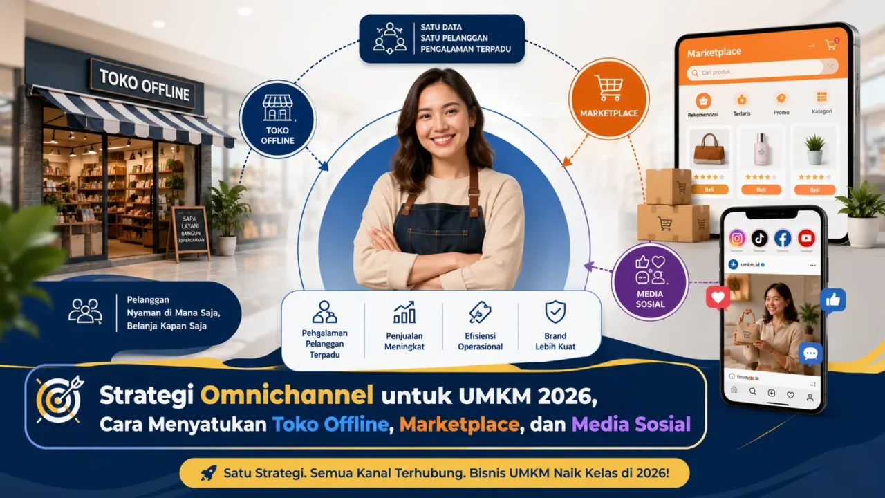 Strategi Omnichannel untuk UMKM 2026, Cara Menyatukan Toko Offline, Marketplace, dan Media Sosial