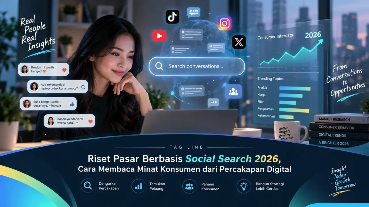 Riset Pasar Berbasis Social Search 2026, Cara Membaca Minat Konsumen dari Percakapan Digital